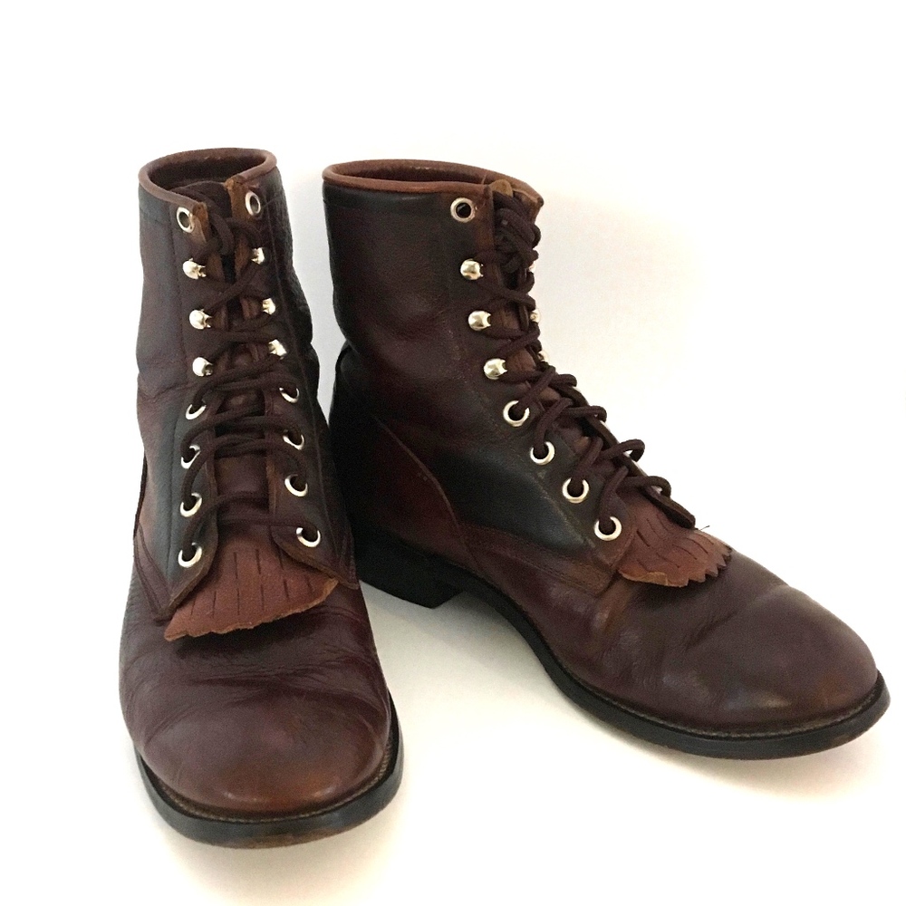 Justin Vintage Roper Boots, Size 5D (Fits like 6)